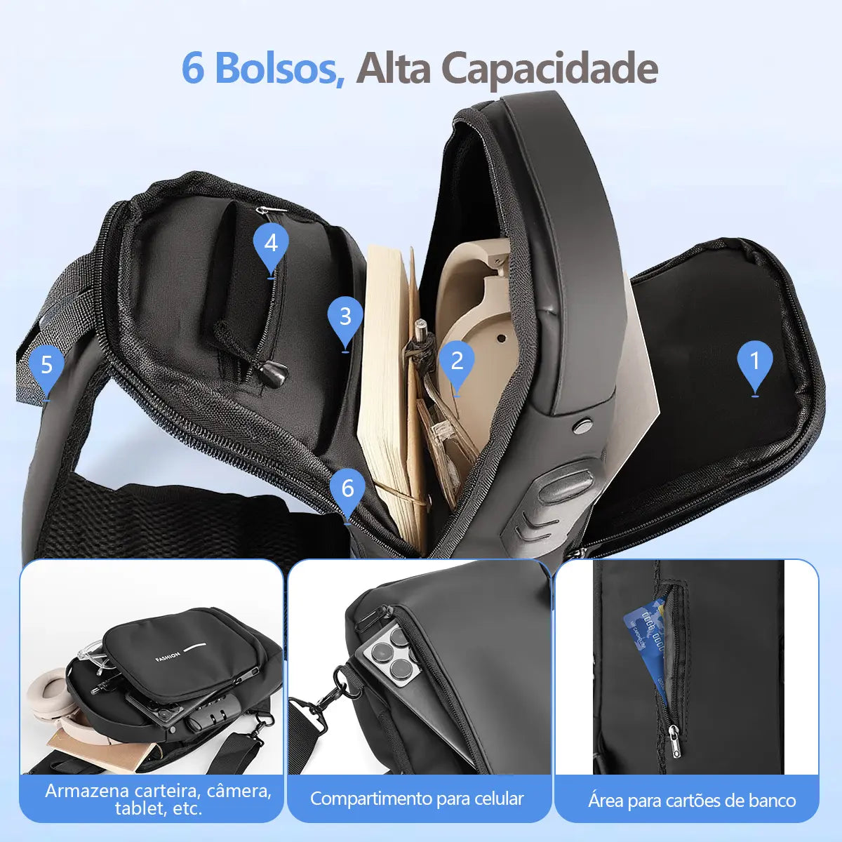 Bolso Manos Libres Deportivo Antirrobo