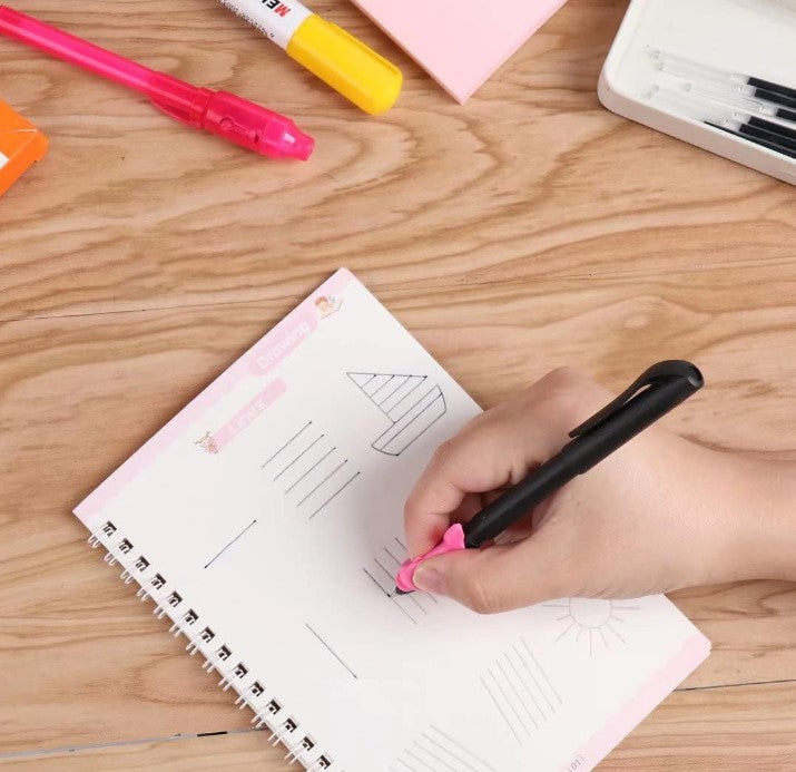 Kit de 4 Cuadernos de Caligrafía Mágica para Ninõs